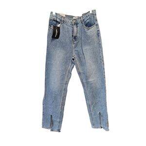 Redial Jeans Split Hem Straight Jeans‎ Pretty Little Thing 42
